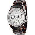 Fossil ES2456 Women's 'Stella' Faux Tortoise Glitz Watch