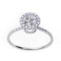 Danhov 14k Gold Cubic Zirconia and 1/3ct TDW Diamond Engagement Ring (G, SI1)