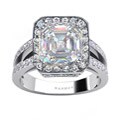 Danhov 14k Gold Cubic Zirconia and 1 1/10ct TDW Diamond Engagement Ring (G, VS2)