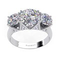 Danhov 14k Gold Cubic Zirconia and 1/10ct TDW Diamond Engagement Ring (G, VS2)