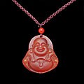 Agate Happy Buddha necklace (China)