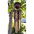 Bamboo Burnt Hibyscus Wind Chime (Indonesia)