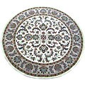 Indo Hand-tufted Ivory Wool Rug (6' Round)