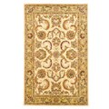 Indo Hand-tufted Mahal Beige Wool Rug (5' x 8')