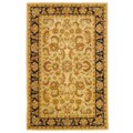 Indo Hand-tufted Mahal Gold Wool Rug (5' x 8')