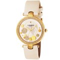 Akribos XXIV Women's Silver Sunray/ Diamond Dial Quartz Strap Watch