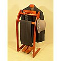 Executive Style Cherry with Brass Hardware Clothing Butler Valet Suit Stand ...