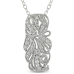 Miadora Sterling Silver 1/5ct TDW Diamond Fashion Necklace (H-I, I3)