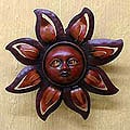 Iron 'Floral Sun' Wall Sculpture (Mexico)