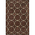 Hand-tufted 'Mandara' Brown Wool Rug (9' x 13')