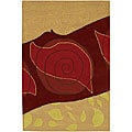Hand-tufted Mandara Beige Wool Rug (5' x 7'6)
