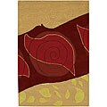 Hand-tufted Contour Beige Wool Rug (7'9 x 10'6)