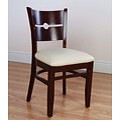 Coin Back Dark Mahogany Chairs (Set of 2)