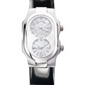 Philip Stein Women's 'Signature' Black Patent Leather Strap Watch 1-F-FSMOP-LB