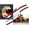 Red Japanese 43.75-inch Jintachi Ceremonial Sword