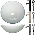 Geyser Sandstorm Design Glass Vessel Bathroom Sink and Faucet Combo