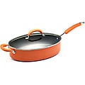 Rachael Ray Orange Porcelain 5-quart Covered Oval Saute Pan
