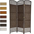 Woven Wood/ Fiber 5.5-foot Tall Room Divider (China)