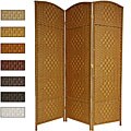 Wood and Fiber Diamond Weave 6-foot Room Divider (China)