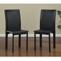 Black Vinyl Dining Chairs (Set of 4)