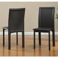 Brown Vinyl Dining Chairs (Set of 4)