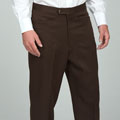 Sansabelt Men's Brown Gabardine Twill Trousers
