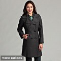 Anne Klein Women's Inset Waist Wool Blend Coat