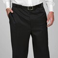 Austin Reed Men's Black Flat-front Gabardine Trousers
