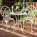 Christopher Knight Home Anacapa Aluminum Off-white Bistro Set