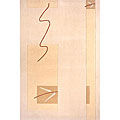 Hand-loomed Beige Blocks Rug (3'6 x 5'6)
