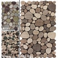 Alexa Hand-carved Stones and Pebbles Wool Rug (7'6 x 9'6)