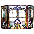 Victorian Stained Glass Fireplace Screen