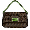 Fendi Zucca Marshmallow Gathered Flap Bag