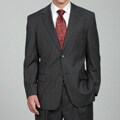 Luca Bertoni Men's Grey Pinstripe Two-button Suit