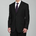 Luca Bertoni Men's Black Two-button Wool Suit