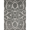 Jullian Charcoal Grey/Brown Shag Rug (2'3 x 3'9)