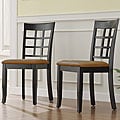Wilmington Black Lattice Back Dining Chair (Set of 2)