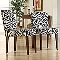 ETHAN HOME Calista Zebra Print Dining Chairs (Set of 2)