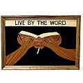 Wood Overlay 'Live By The Word' Wall Art (Ghana)