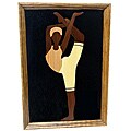 Wood Overlay 'Freestyle' Wall Art (Ghana)