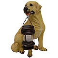 Tricod Yellow Labrador Dog with Lantern Solar Light