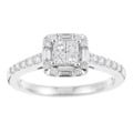 10k White Gold 1/2ct TDW Diamond Engagement Ring (G-H, SI1-SI2)