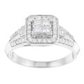 10k White Gold 1/2ct TDW Diamond Engagement Halo Ring (H-I, I1-I2)