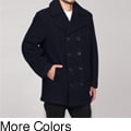 London Fog Men's Double-breasted Wool Blend Peacoat FINAL SALE