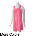 Happie Brand Women's Sleeveless Ruffled Tricot Nightgown