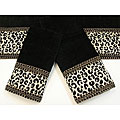 Sherry Kline Cheetah Black 3-piece Decorative Towel Set