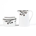 Mikasa Cocoa Blossom Covered Sugar and Creamer Set