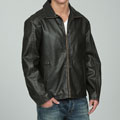 Izod Men's Big and Tall Faux Leather Open Bottom Jacket