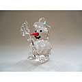Coals Hooka Free Important Tip Crystal Red Nose and Coal Smile Snowman Figurine (Turkey)