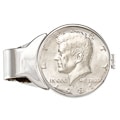 American Coin Treasures Genuine JFK Half Dollar White Metal Money Clip